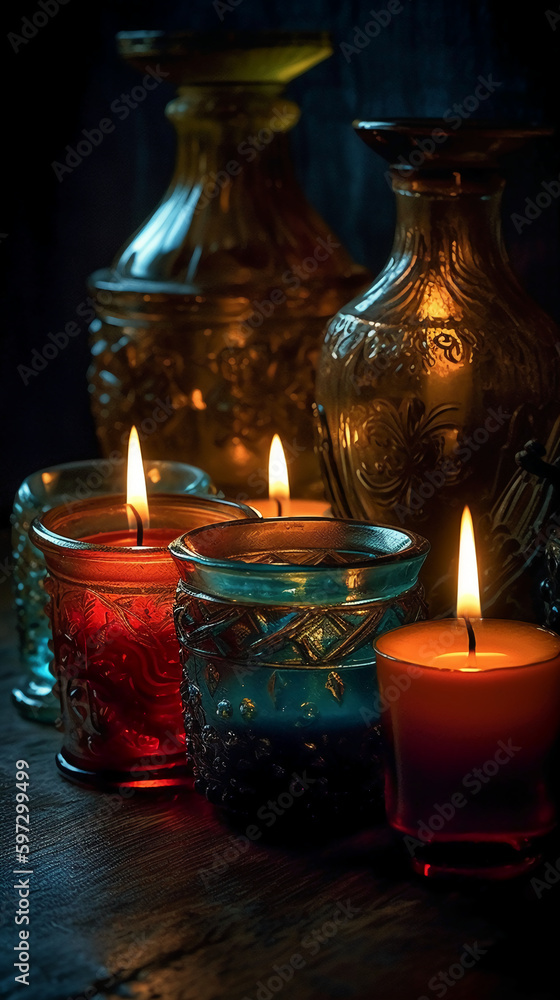Candlelight, realistic photography background. AI generative Candlelight, realistic photography background. AI generative