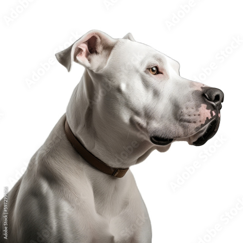 dogo argentino, white dog