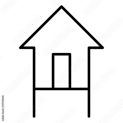 House on stilts icon