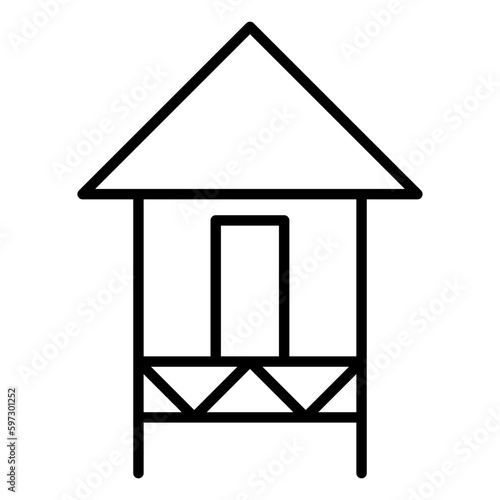 House on stilts icon