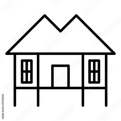 House on stilts icon