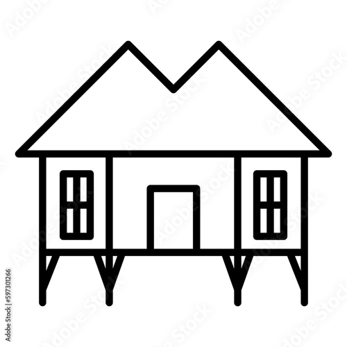 House on stilts icon
