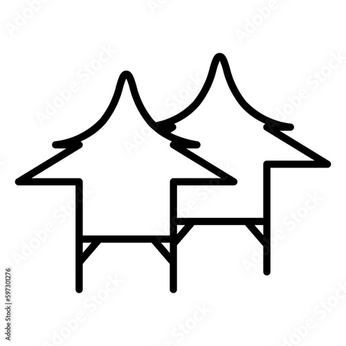 House on stilts icon