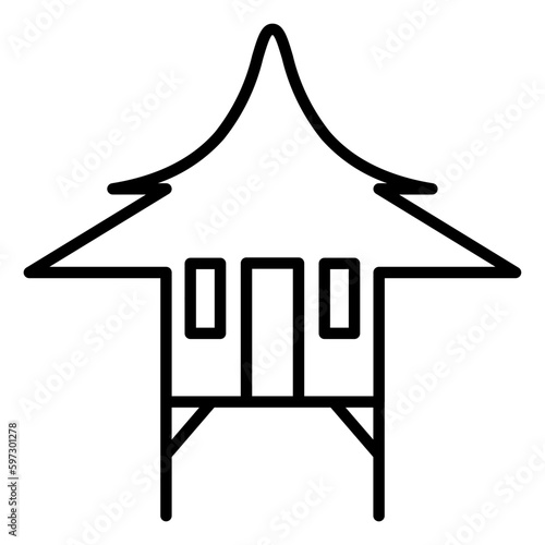 House on stilts icon