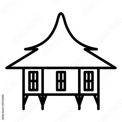 House on stilts icon