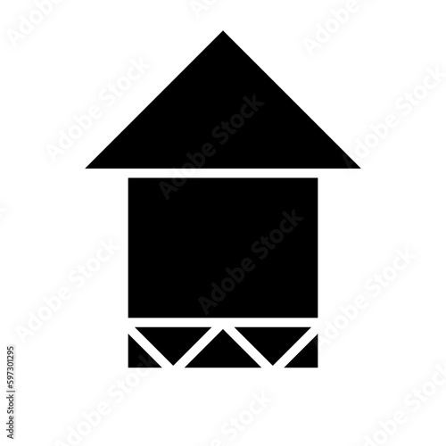 House on stilts icon