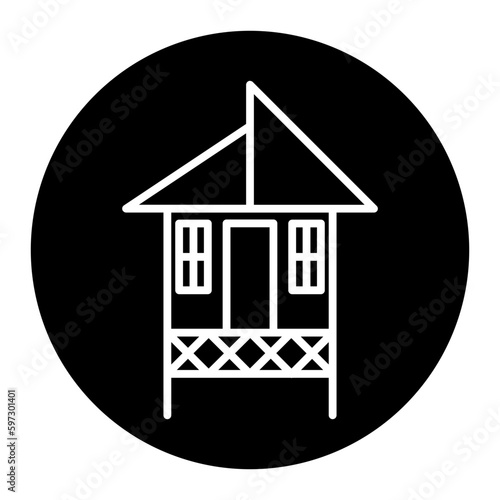 House on stilts icon