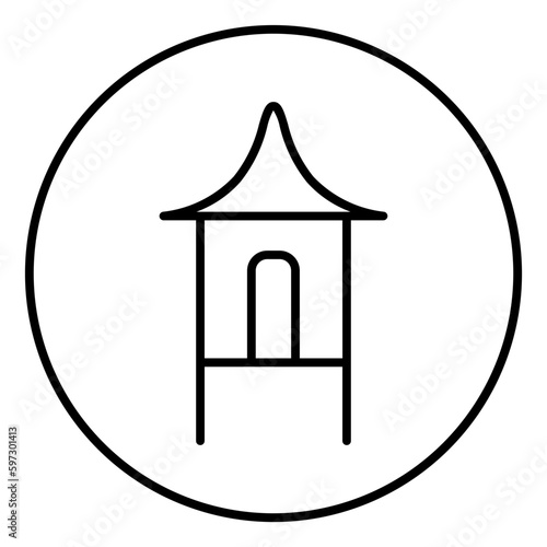 House on stilts icon