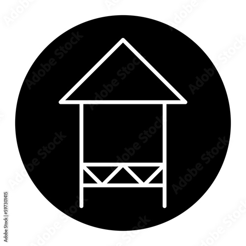 house on stilts icon