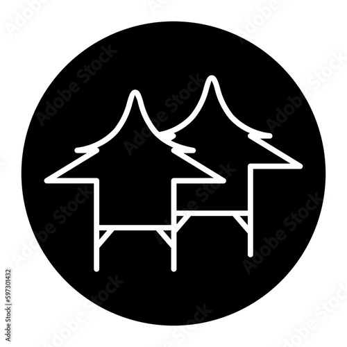 House on stilts icon