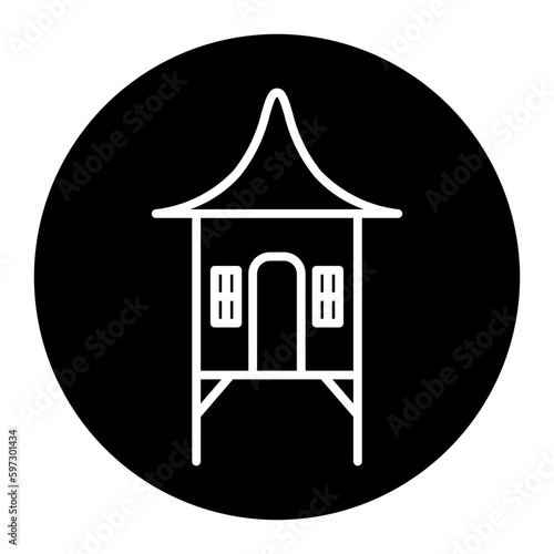 House on stilts icon
