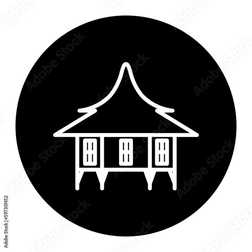 House on stilts icon
