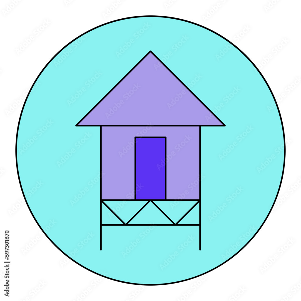 House on stilts icon House on stilts icon