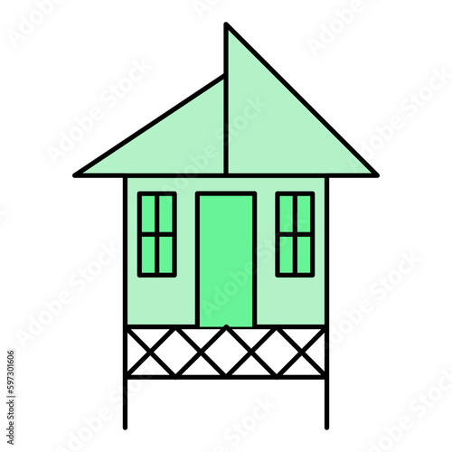House on stilts icon