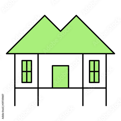 House on stilts icon