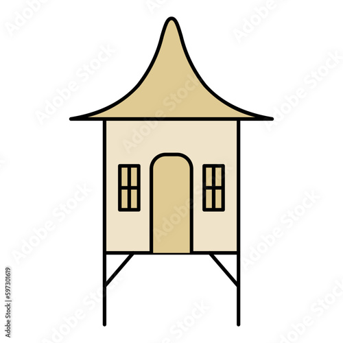 House on stilts icon