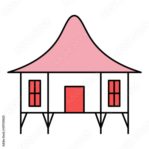 House on stilts icon
