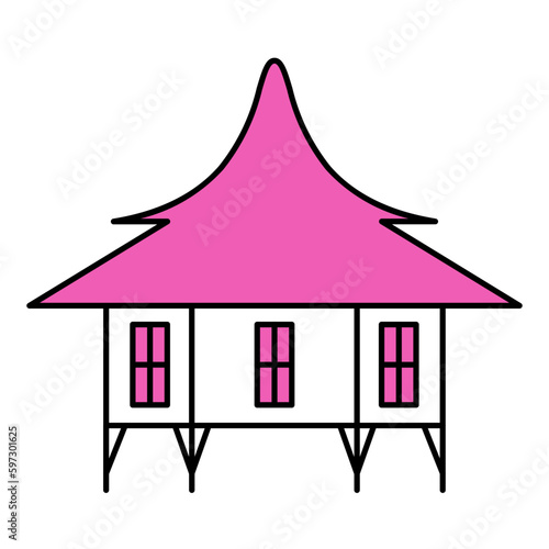 House on stilts icon