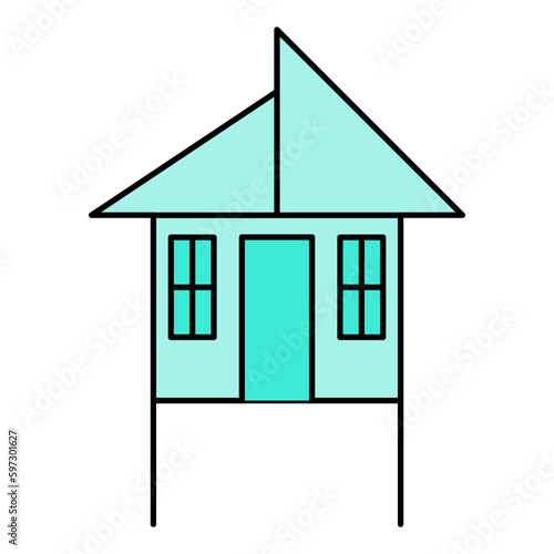House on stilts icon