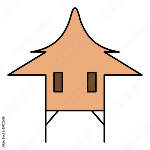 House on stilts icon