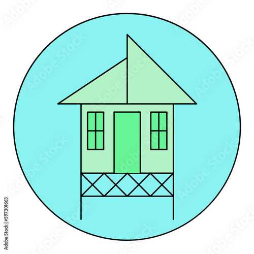 House on stilts icon