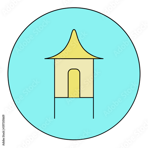 House on stilts icon