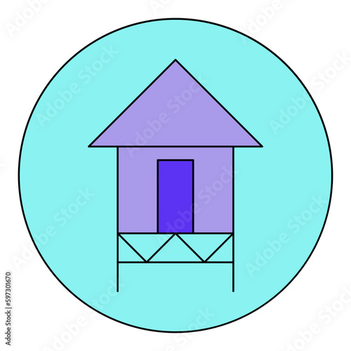 House on stilts icon