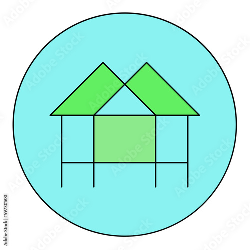 House on stilts icon