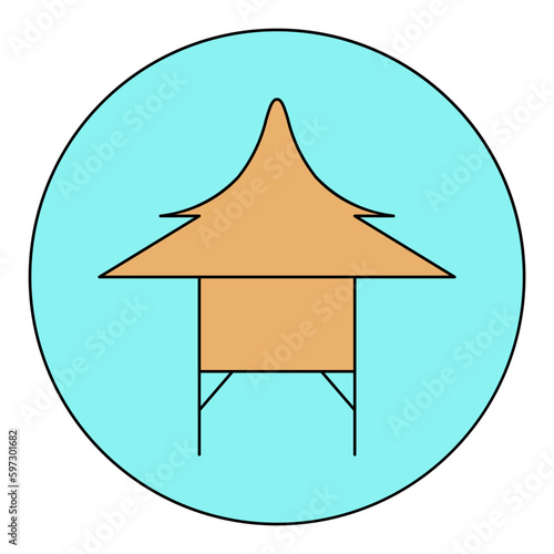House on stilts icon