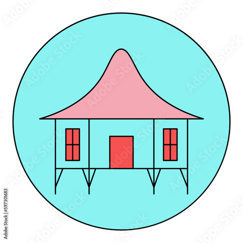 House on stilts icon