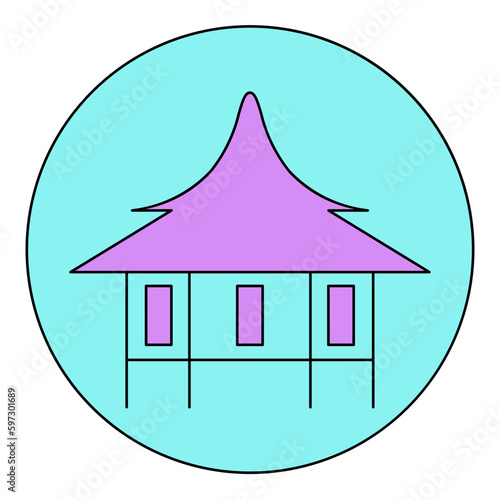 House on stilts icon