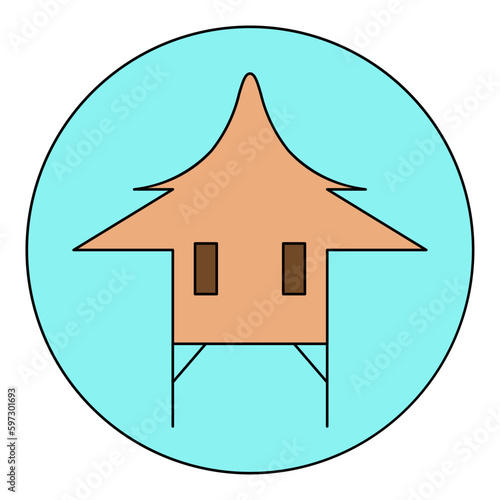 House on stilts icon