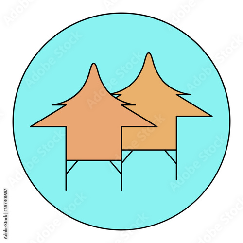 House on stilts icon