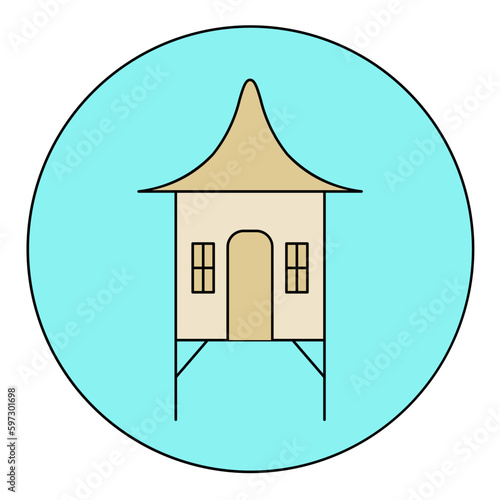House on stilts icon