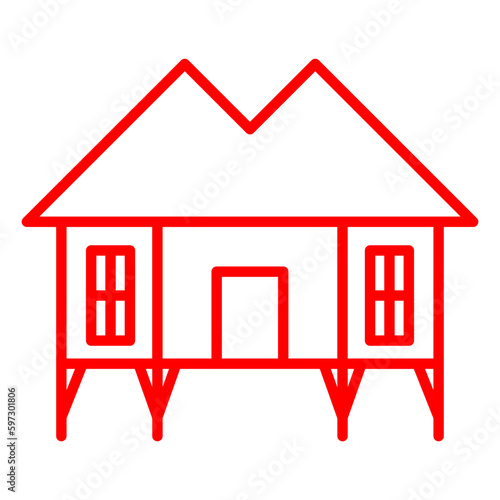 House on stilts icon