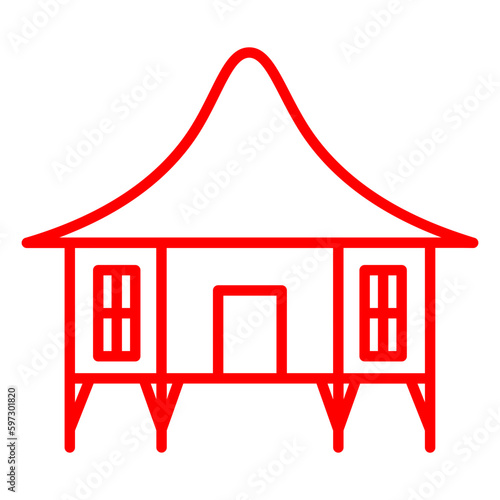 House on stilts icon