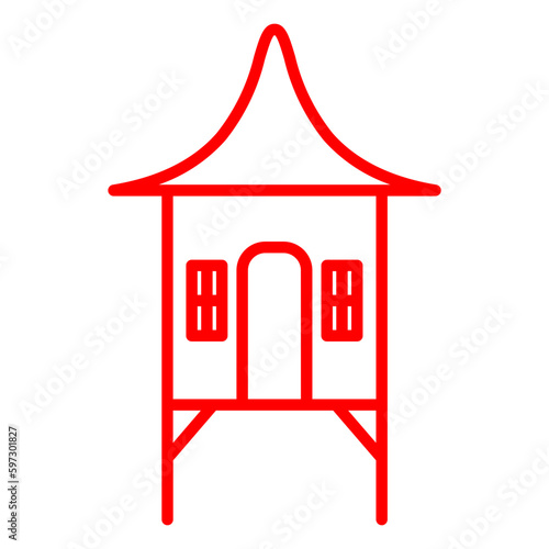 House on stilts icon