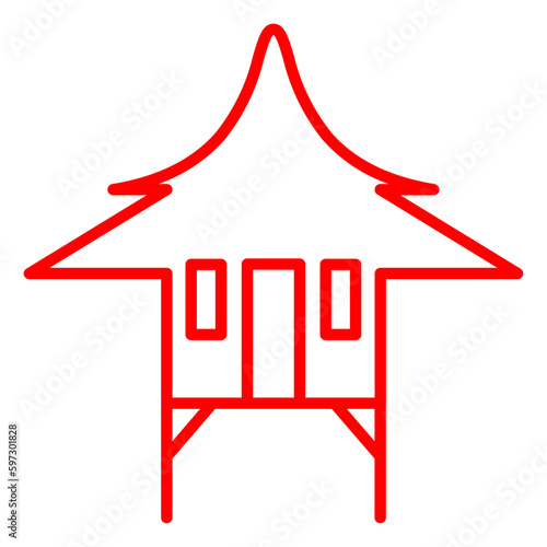 House on stilts icon