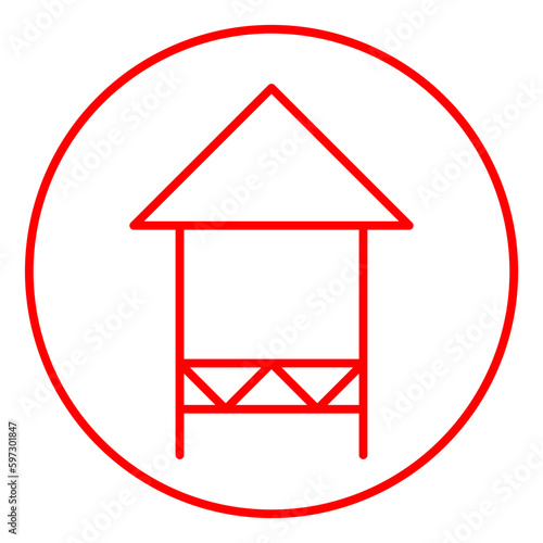 House on stilts icon
