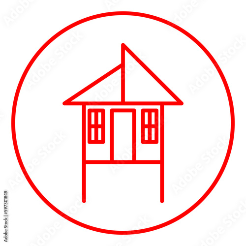 House on stilts icon