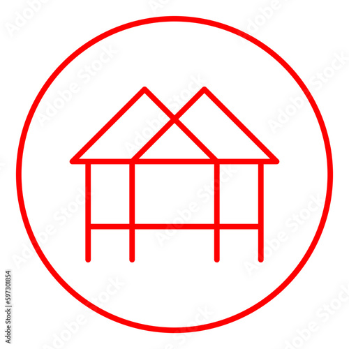 House on stilts icon