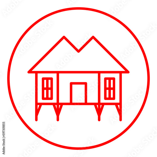 House on stilts icon