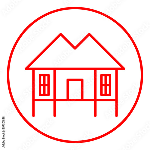 House on stilts icon