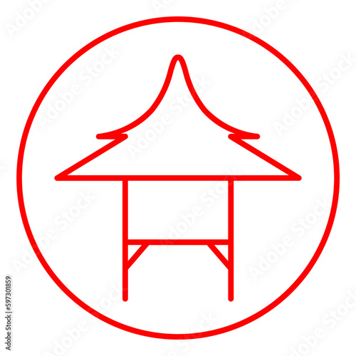 House on stilts icon