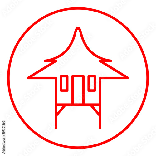House on stilts icon