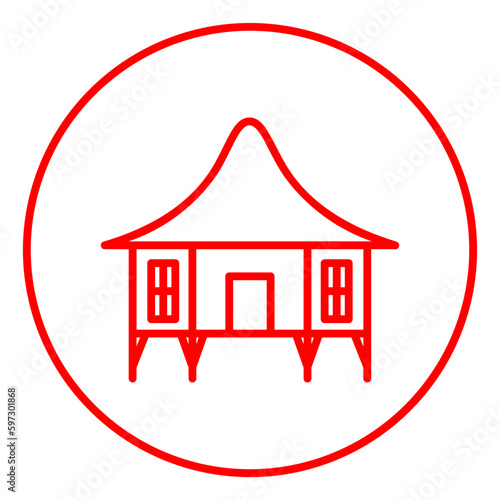 House on stilts icon