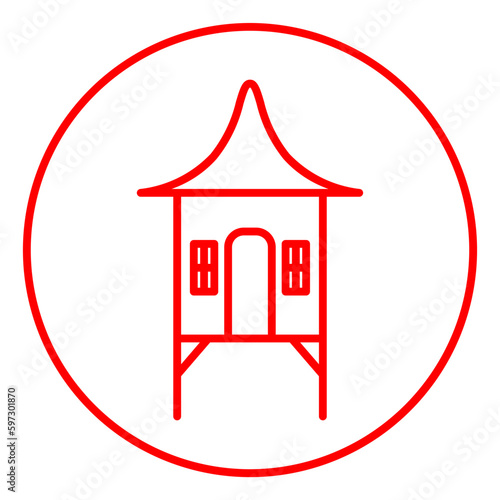 House on stilts icon