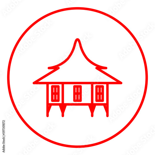 House on stilts icon