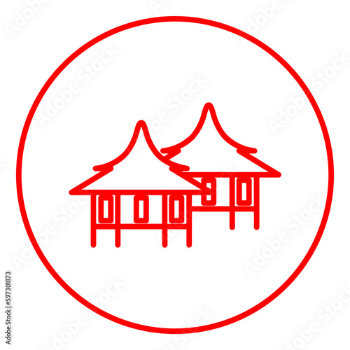 House on stilts icon