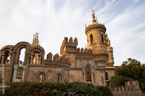  Colomares castle in Benalmadena, dedicated of Christopher Columbus - Spain